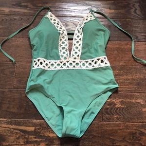 Women’s one piece swimsuit.